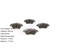 YY KIT PASTIGLIE FRENO ANT. OPEL CORSA D JAPKO 500075 93191698 95521571 1605359