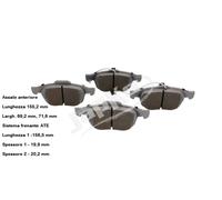 Pastiglie freno Assale anteriore 500045 JAPKO per ALFA ROMEO GIULIETTA 159