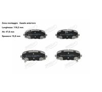 YY KIT PASTIGLIE FRENO ANT. PER HYUNDAI I10 PER KIA PICANTO JAPKO 50K10