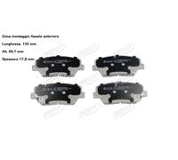 YY KIT PASTIGLIE FRENO ANT. PER HYUNDAI SANTA FÉ - GRANDEUR - KIA CARENS 50H26