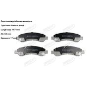YY KIT PASTIGLIE FRENO ANT. PER ISUZU PER NISSAN PER VW PER CHANGHE JAPKO 50006