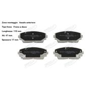 YY KIT PASTIGLIE FRENO ANT. PER KIA PICANTO JAPKO 50K23 - 581011YA35 581011YA40
