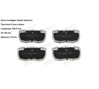 YY KIT PASTIGLIE FRENO ANT. PER LAND ROVER 90/110 - DEFENDER JAPKO 50L02