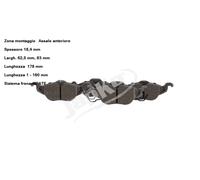 YY KIT PASTIGLIE FRENO ANT. PER OPEL ASTRA G JAPKO 500029 OE 93188726 1605959
