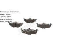 YY KIT PASTIGLIE FRENO ANT. PER SEAT PER VW JAPKO 500085 OE 1H0698151B