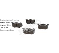 YY KIT PASTIGLIE FRENO ANT. RENAULT SUPER 5 - CLIO I - RAPID FURGONATO 500038