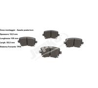 YY KIT PASTIGLIE FRENO POST. PER AUDI A3 A4 A6 SEAT - SKODA - VW JAPKO 51007