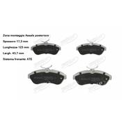 YY KIT PASTIGLIE FRENO POST. PER BMW 3 (E46) - Z4 (E85) MG - ROVER - SAAB 510009