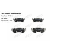 YY KIT PASTIGLIE FRENO POST. PER CHEVROLET PER DAEWOO JAPKO 51W02 OE 96405131