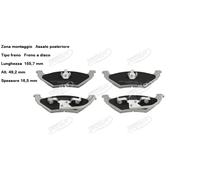 YY KIT PASTIGLIE FRENO POST. PER CHRYSLER VOYAGER PER DODGE CARAVAN JAPKO 51994