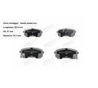 YY KIT PASTIGLIE FRENO POST. PER HYUNDAI I10 PER KIA PICANTO JAPKO 51K04