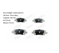 YY KIT PASTIGLIE FRENO POST. PER INFINITI PER NISSAN PER SUZUKI JAPKO 51154