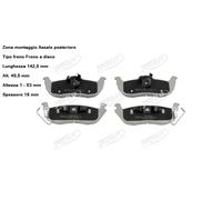 YY KIT PASTIGLIE FRENO POST. PER JEEP COMMANDER PER JEEP GRAND CHEROKEE 51001