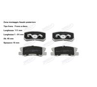 YY KIT PASTIGLIE FRENO POST. PER JEEP PER MITSUBISHI PER CITROEN PEUGEOT 51505