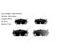 YY KIT PASTIGLIE FRENO POST. PER KIA CARENS - CLARUS - SHUMA JAPKO 51K00