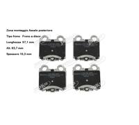 YY KIT PASTIGLIE FRENO POST PER LEXUS GS - IS I - IS SPORTCROSS - SC JAPKO 51260