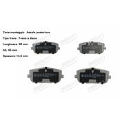 YY KIT PASTIGLIE FRENO POST. PER MAZDA MX-5 III 1.8/2.0 JAPKO 51311 - NFZ72643Z