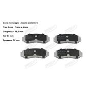 YY KIT PASTIGLIE FRENO POST. PER MITSUBISHI LANCER I 1.6 JAPKO 51501 OE MB151001