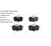 YY KIT PASTIGLIE FRENO POST. PER MITSUBISHI PER SMART PER VOLVO JAPKO 51507