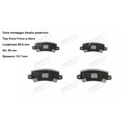 YY KIT PASTIGLIE FRENO POST. PER TOYOTA COROLLA JAPKO 51257 OE 04466YZZD9