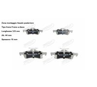 YY KIT PASTIGLIE FRENO POST. PER TOYOTA YARIS PER DAIHATSU CHARADE JAPKO 51225