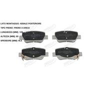 YY KIT PASTIGLIE FRENO POST. TOYOTA AVENSIS 1.6/1.8/2.0 D/2.2 D JAPKO 51223