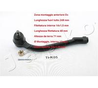 YY TESTA BARRA D'ACCOPPIAMENTO ANT. DX HYUNDAI i30 KIA CEE'D - PRO CEE'D 111K05R