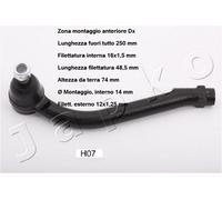 YY TESTA BARRA D'ACCOPPIAMENTO ANT. DX HYUNDAI SANTA FÉ KIA SORENTO 111H07R