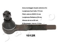 YY TESTA BARRA D'ACCOPPIAMENTO ANT. DX NISSAN PATROL GR II Wagon JAPKO 1111012R