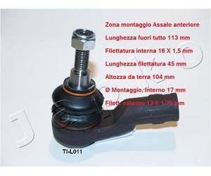 YY TESTA BARRA D'ACCOPPIAMENTO ANT. LAND ROVER DISCOVERY III 2.7 TD/4.4 111L011