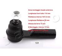 YY TESTA BARRA D'ACCOPPIAMENTO ANT. NISSAN ALMERA II 1.5 dCi JAPKO 111101