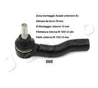 YY TESTA BARRA D'ACCOPPIAMENTO ANT. SX DR DR 5 1.6/1.9.D JAPKO 111007L 721010025