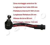 YY TESTA BARRA D'ACCOPPIAMENTO ANT SX HYUNDAI i20 KIA SOUL - VENGA JAPKO 111H20L