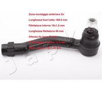 YY TESTA BARRA D'ACCOPPIAMENTO ANT. SX HYUNDAI TUCSON KIA SPORTAGE JAPKO 111H16L