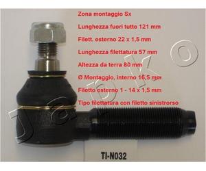 YY TESTA BARRA D'ACCOPPIAMENTO ANT. SX NISSAN ATLEON - ECO-T JAPKO 111N031L