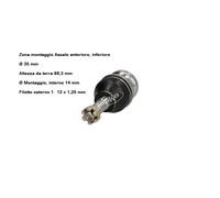 YY TESTINA SOSPENSIONE ANT. INF. COMPATIBILE CON SUBARU LEONE I II JAPKO 73798