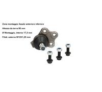 YY TESTINA SOSPENSIONE ANT. INF. PER DACIA DUSTER 1.5DCI JAPKO 73010 401602308R