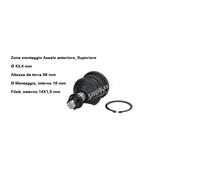 YY TESTINA SOSPENSIONE ANT. SUP. PER TOYOTA LAND CRUISER 90 - 4 RUNNER 73215