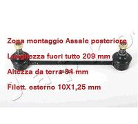 YY TIRANTE BARRA STABILIZZATRICE POST. KIA CARENS III 2.0 CRDI JAPKO 106K04