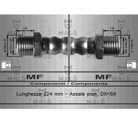 YY TUBO FRENO POSTERIORE DX=SX LUNGHEZZA 224 mm. FIAT 600 DM-T 8021 OE 4023586