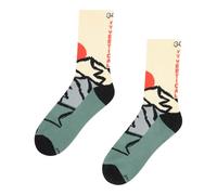 YY Vertical Calze lifestyle ispirate all'arrampicata per gli amanti della montagna Rock Socks - Mountain Origins L, bianco, Large