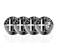 YYALI 4 Pezzi Adesivi coprimozzo per Alfa Romeo Stelvio 2022-, Tappi Mozzo Coprimozzo Centrale Coprimozzo Accessori Resistente all'Usura Durevole Coprimozzo,65MM