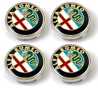 YYALI 4 Pezzi Coprimozzo Ruota Centrale per Alfa Romeo Giulietta (Type 940) 2015-2020, Ricambi Auto Copricerchi Copri Stemmi Auto di Ricambio per Centri Ruota,60MM