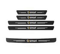 YYALI 5 Pezzi Battitacco Auto per Smart 453 Fortwo Forfour, Battitacco in Fibra di Carbonio,Auto Piastra Batticalcagno Protezione Porta