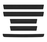 YYALI 5 Pezzi Fibra di Carbonio Guardia Porta Soglia per Nissan Qashqai 2020-2024, Battitacco Adesivi Soglie Porte Protezione Porta Soglia Sticker