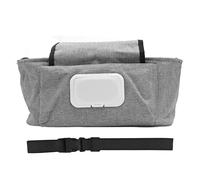 YYALYYON Borsa universale per passeggino, grande capacità, con portabicchieri e cinghia regolabile, Grigio, casual