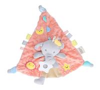 YYALYYON Giocattolo per la dentizione del bambino, coperta lenitiva per neonati, massaggiagengive in velluto a coste morbido, coperta di sicurezza per animali in peluche con campana e carta increspata