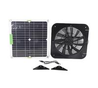 YYALYYON Kit di ventilazione solare con ventola da 13,5 pollici per serra mansarda RV capannone, pannello monocristallino, funzionamento wireless, protezione in rete di ferro, eliminazione degli odori