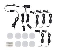 YYALYYON Lampada da vetrina piccola lampada da armadio a LED rotonda dimmerabile alimentata tramite USB per sala espositiva del guardaroba (Uno ne trascina sette)