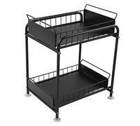 YYALYYON Organizer sotto il lavello, per marca, portaoggetti multiuso, cassetto scorrevole, sponde più alte, facile da pulire, struttura stabile con ventose